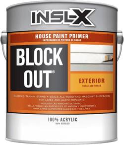 INSL-X Block Out Acrylic Exterior Wood Stain Blocking Primer, White, 1 Gallon