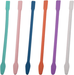 SAVITA 6Pcs 6 Inch Silicone Stir Sticks, Reusable Facial Mask Stirring Sticks Rods for Mixing Resin, Epoxy, Cosmetic, Acrylic Paints, DIY Crafts Making (6 Colors)