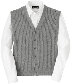 Cotton Button Front Cardigan Vest
