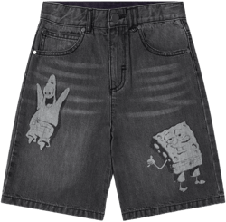 Stella McCartney SpongeBob Graphic Denim Shorts