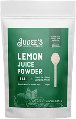 Judee's Lemon Juice Powder - 1 lb - Delicious and 100% Gluten-Free - Great for Smoothies, Shakes, Mixed Drinks, Fruit Tarts, and Glazes - Fresh Lemon Flavor Lemon 16 Ounce (Pack of 1)