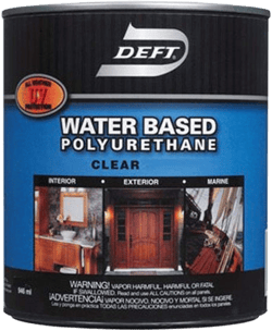 Deft Interior Exterior Water-Based Polyurethane Clear Satin Finish, Quart
