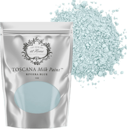 AMY HOWARD AT HOME Toscana Milk Paint Powder for Furniture, Decor, Finish, and More | Multi-Surface Paint Mix with Natural Ingredients | Add Water | 12.0 Ounce Pouch | Riviera Blue