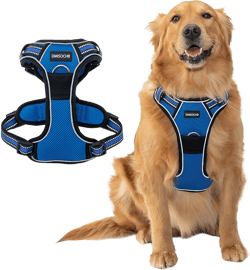 Dog Harness for Medium Large Dogs No Pull - Adjustable Dog Vest Harness with Handle for Walking Running Training - Reflective Mesh Breathable Cute Pink Dog Harness Escape Proof