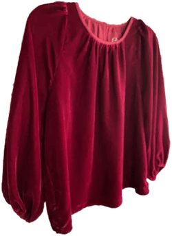 Velvet Bishop Sleeve Shirt