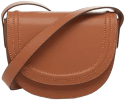 Leather Saddle Bag Brown Crossbody Purse Women's Handbag