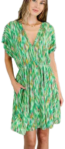 Chic Repeat V-Neck Dress