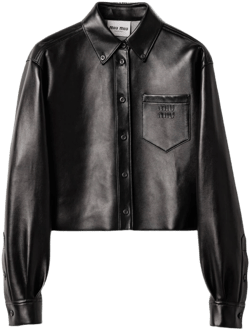 Miu Miu Women's Plongé Nappa Leather Shirt