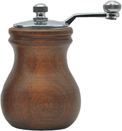 Zerodeko 1pc Pepper Mill with Crank Handle Wooden Salt and Pepper Set Refillable for Sea Salt Black Pepper