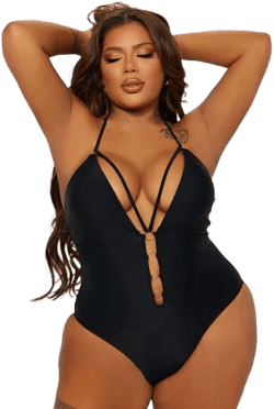 Fashion Nova Tiana Halter 1 Piece Swimsuit