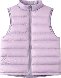 Happy Cherry Kids Winter Snow Puffer Down Vest Softshell Quilted Padded Sleeveless Jacket Ultra Light Waistcoat 4-12 Years 7-8 Years Purple