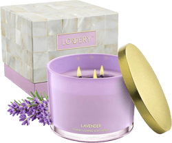 Birthday Gifts, Lavender Candles for Home Scented, Luxury Large Scented Candles, 3 Wick Soy Jar Candle, Aromatherapy Stress Relief Gifts for Women and Men, 100% Natural Soy Wax Candles Set A - Lavender