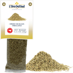 Sicilian Oregano Dried, 2.11 oz (60 g), Seasoning, Herbs, Ground Dried Oregano Leaves with intense aroma, Italian Oregano, L'Oro Del Sud