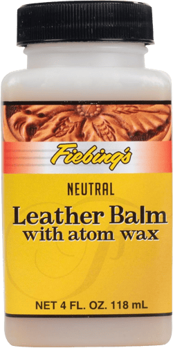 Fiebing's Leather Balm (4 oz) - Liquid Atom Wax Top Finish Conditioner for Neutral Recoloring All Smooth Leathercraft - Restore, Soften, Polish Car, Furniture, Boot, Purse with Natural Mellow Finish