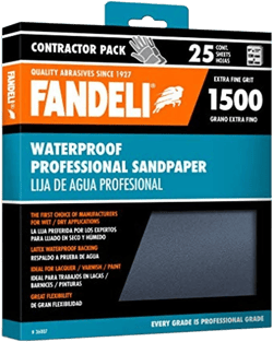 Fandeli Waterproof Sandpaper 9"x11" 1500 Grit 25 Sheets