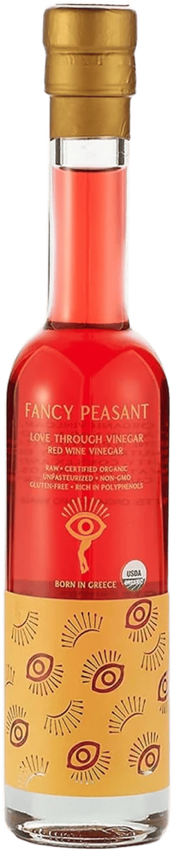 Fancy Peasant Red Wine Vinegar, 200ML Organic Red Wine Vinegar for Cooking, Made from Ruby Red Grapes, Ideal for Balsamic Vinaigrette