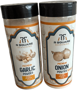R Square Seasoning White Onion Powder & Garlic Powder - 14 oz (7oz Each) India Origin.