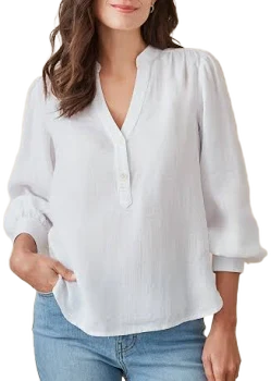 J.McLaughlin Women's Rashell Linen Blouse