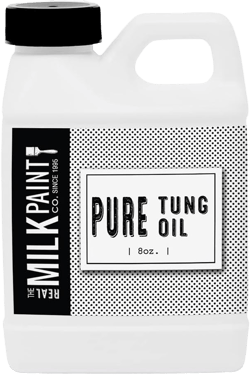 Real Milk Paint, Pure Tung Oil for Wood Finishing, Cutting Boards, Outdoor Furniture, Butcher Blocks, Wood Flooring, Food Grade, Waterproof, 8 oz 8 Fl Oz (Pack of 1)