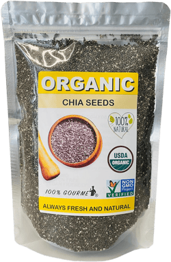 Natural Chia Seeds Organic Whole Foods Resealable 16oz, Raw Black Seed chia seed, Natural Source of Omega 3 & Antioxidants, Natural Superfood, Non GMO Gluten Free