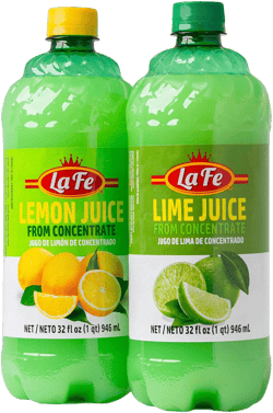 La Fe 100% Lime & Lemon Juice Variety Pack - 32oz each from Lemon & Lime Juice Concentrate made with Fresh Lemons & Limes Grown in Northern Peru Lemon & Lime (2 Bottles)