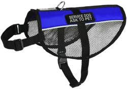 Dogline Service Dog in Training Removable Patch Reflective Custom Dog Vest (Size 13 inch - 38 inch), Women's, Blue