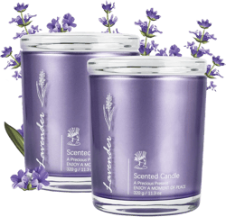 Lavender Candles for Home Scented, 2 Pack 23oz Large Jar Aromatherapy, Highly Fragranced Scented Candle Set, Candles Gifts for Women, Mom, Healing & Luxury Candle for Home