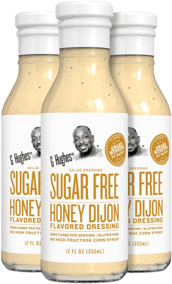 G Hughes Sugar Free Honey Dijon Dressing - Honey Mustard Dressing, Sugar Free Honey Mustard, Gluten Free Dijon Salad Dressing, Dijon Mustard, No Sugar Added - 12 Oz (3-Pack)