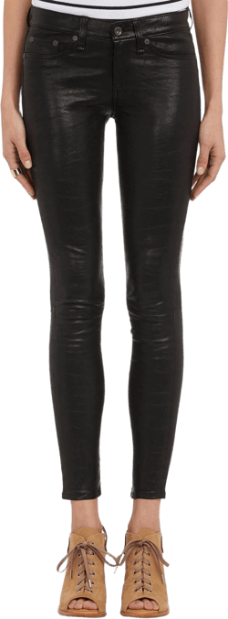 rag & bone Women's Skinny Leather Ankle Pants