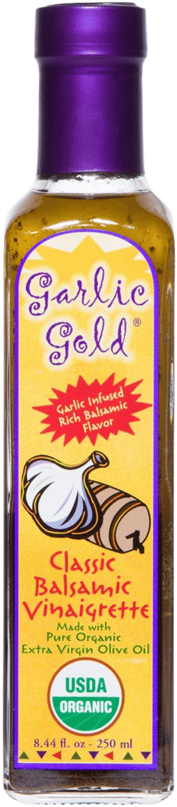 Garlic Gold Organic Balsamic Vinaigrette Dressing, Dip & Marinade – USDA Organic, Soy-Free, Keto, Paleo, Gluten-Free, No Sugar Added (8.44 Fl Oz,1 Pack)