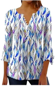Women's Pleated Front Bell Sleeve Tunic