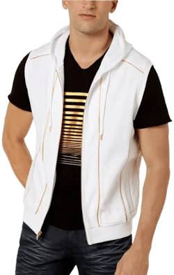 I-N-C Men's Gold Piping Sweater Vest