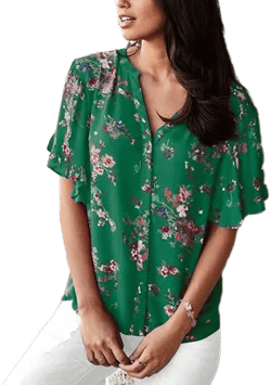 Floral Button Up Blouse