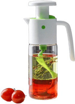 Leak Proof Salad Dressing Mixer Bottle, Glass Salad Dressing Shaker Bottle, Salad Dressing Container Manual Sauces Mixer Juice Mixing Bottle 300ml ﻿