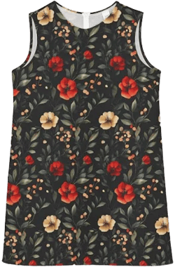 Elegant Floral A-Line Cocktail Dress