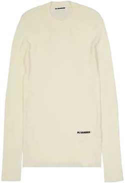 Jil Sander Women's Logo Fitted Cotton Sweater