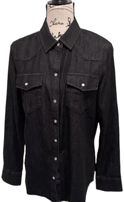 Untuckit Black Denim Button-Up Shirt