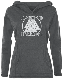 Do Right Fear No One Valknut Viking Odin Women's Pullover Hoodie