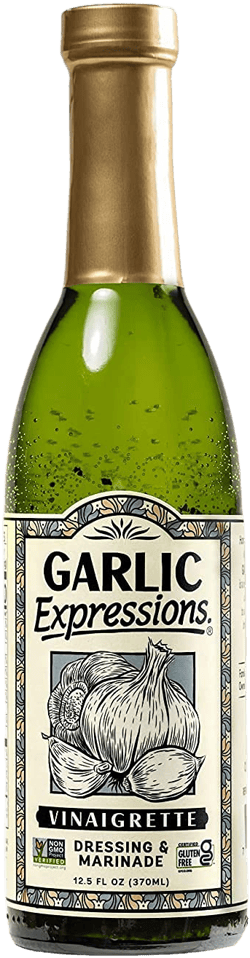 Garlic Expressions Vinaigrette Salad Dressing, Marinade | Non GMO, Vegan, Kosher, Allergen and Gluten Free Garlic Oil Vinaigrette Dressing Made with Hand-sorted Whole Fresh Garlic Cloves | 1 Pack