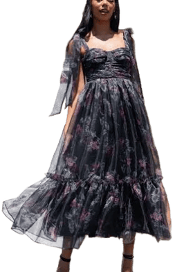 Petal & Pup Women's Floret Floral Underwire A-Line Midi Dress