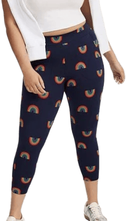 Women's Crop Pocket Legging In Rara Rainbows Peacoat By Mainline At Torrid