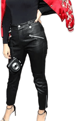 Selena Gomez 100% Genuine Lambskin Leather Pant