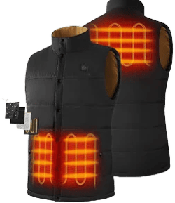 PuffLyte Men's Heated Lightweight Vest with 3 Heating Zones