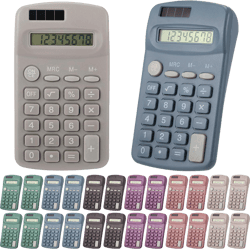 24 Pcs Pocket Size Solar Calculators Bulk for Classroom Mini Basic Calculator Solar Battery Dual Power 8 Digit Display for Kids Student School Office Accounting Tool