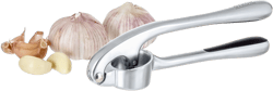 OTRON Premium Garlic Press, Stainless Steel, Garlic Mincer, Professional Heavy Duty, Soft-Handled, Crush Garlic Cloves, Ginger