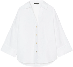 Zara Women's Wide Sleeve Linen Shirt