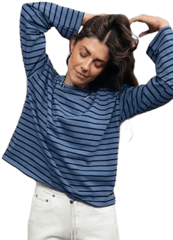 Oversized Striped Long Sleeve Top
