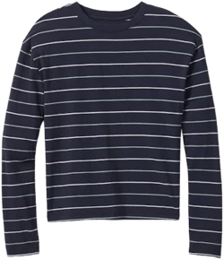 A New Day Women's Slim Fit Long Sleeve Striped T-Shirt