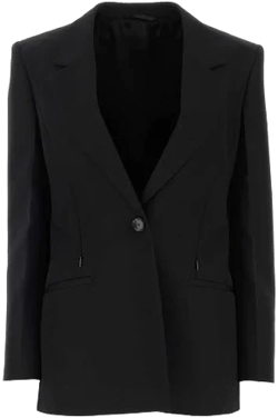 BLACK WOOL Blend Blazer
