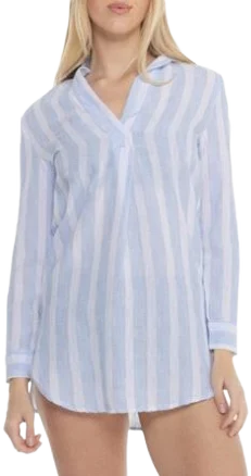 4our Dreamers Roll-Tab Gauze Tunic Shirt